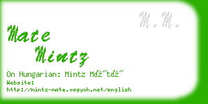 mate mintz business card